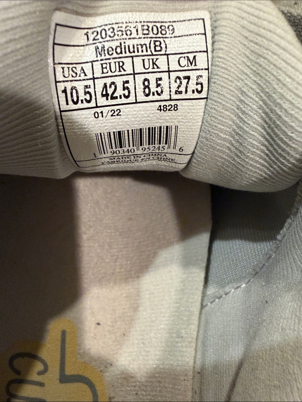 BROOKS GHOST 14 GRAY AND WHITE ATHLETIC SHOES  SIZE 10.5 - Picture 6 of 10